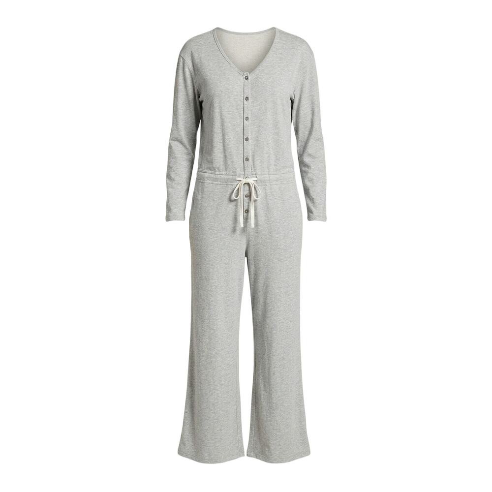 Aerie Womens M Minimalist Athleisure Soft Norm Leisure Button‎ Front Jumpsuit